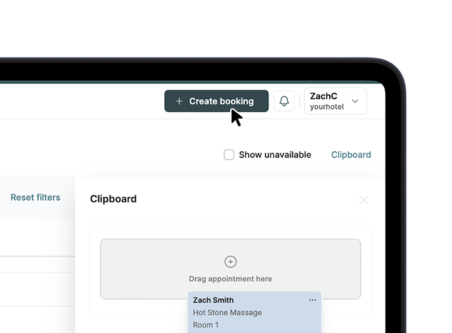 Product UI Detail Image - Bookings from anywhere