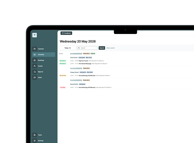 Product UI Detail Image - Schedule view