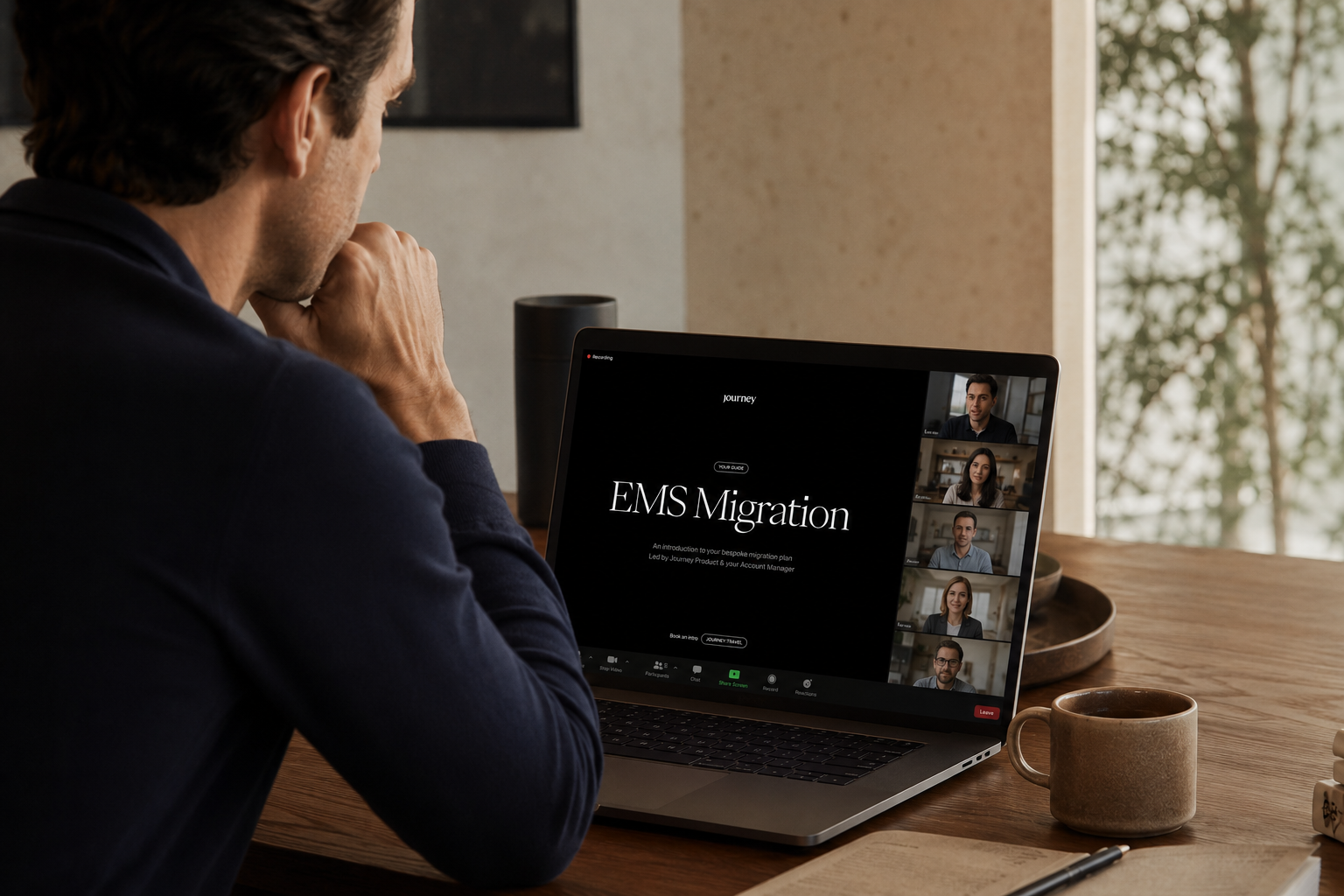 Image of a client joining an EMS Migration Webinar