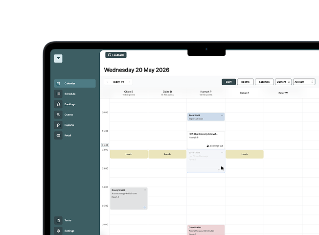Product UI Detail Image - Diary & availability management
